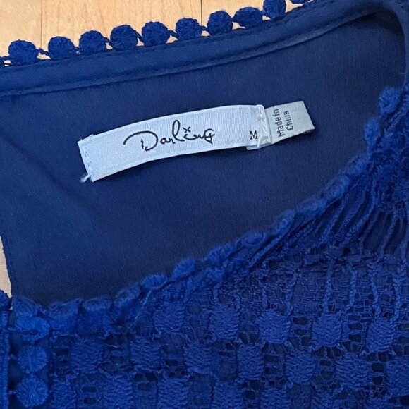 Darling 3/4 Length Crochet/Lace Dress, Size Medium - Picture 6 of 6